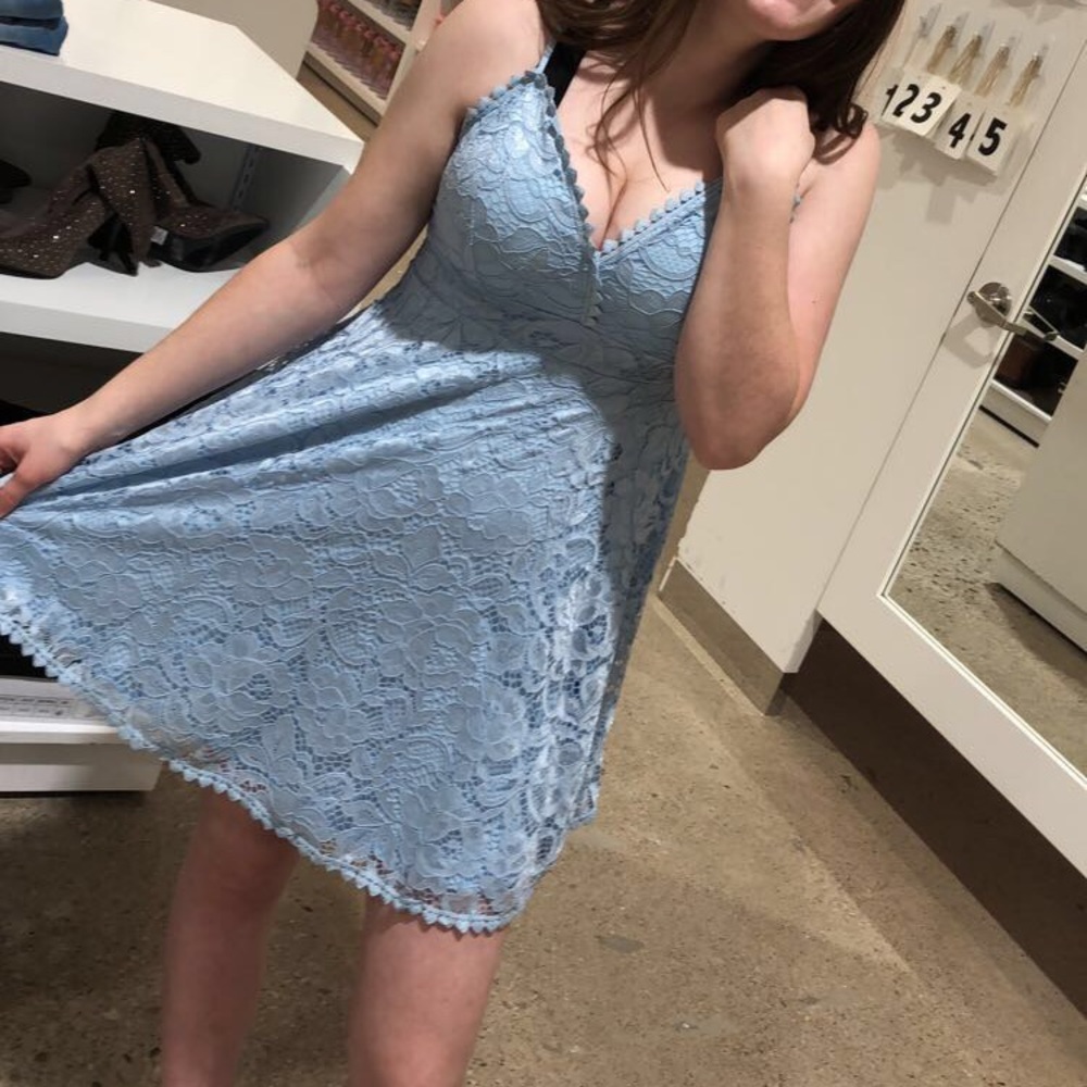 Urban Planet Baby blue skater dress